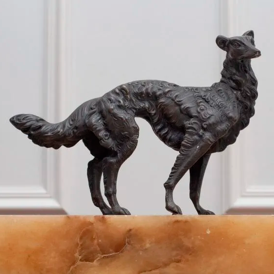 Скульптура «Борзая» Ар-деко (Фрaнция, 1920–30 гг.) 30 x 12 x 26 см