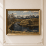 Картина маслом «Пейзаж с рекой», 52 × 40 см