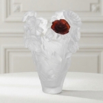Ваза Daum Rose Passion "Белый, красный" 50 см