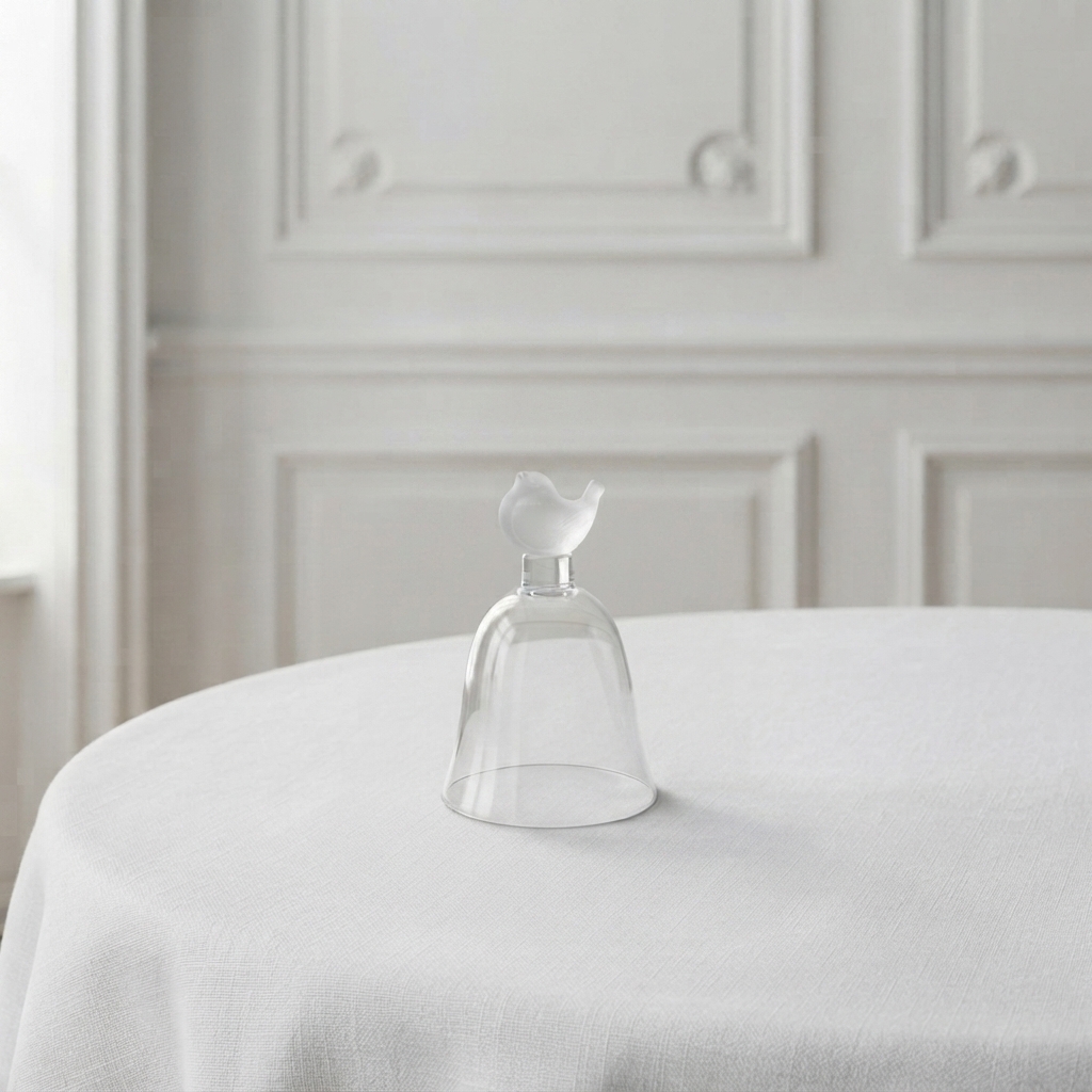 033 Object_on_white_tablecloth_202607171908_4 Крышка Lalique Птичка 14 см — изображение 1