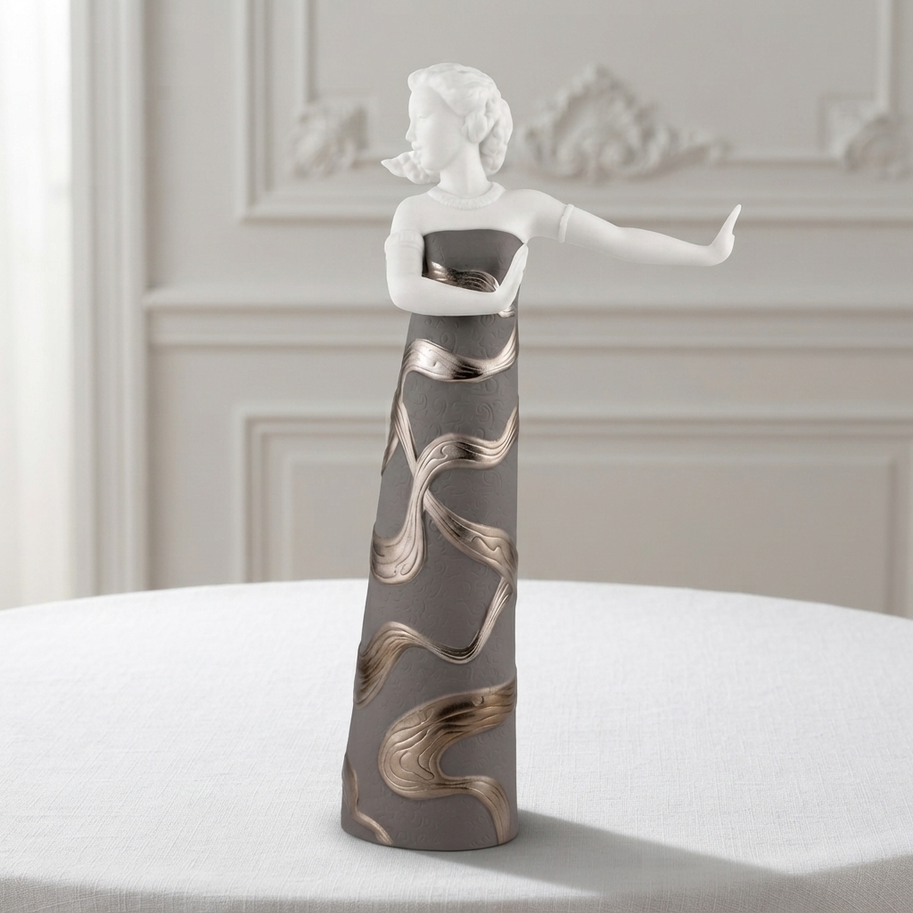 128 Object_on_white_tablecloth_202607180846_37 Скульптура Lladro Девушка — изображение 1