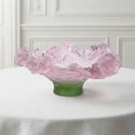Ваза/чаша для фруктов Daum Roses Footed Bowl in Pink 35,5*35,5*13,5 см